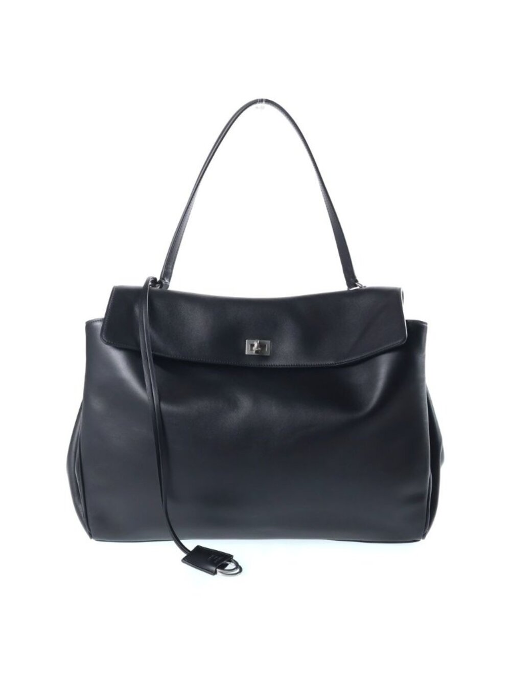 Balenciaga Rodeo Large Leather Shoulder Bag Black